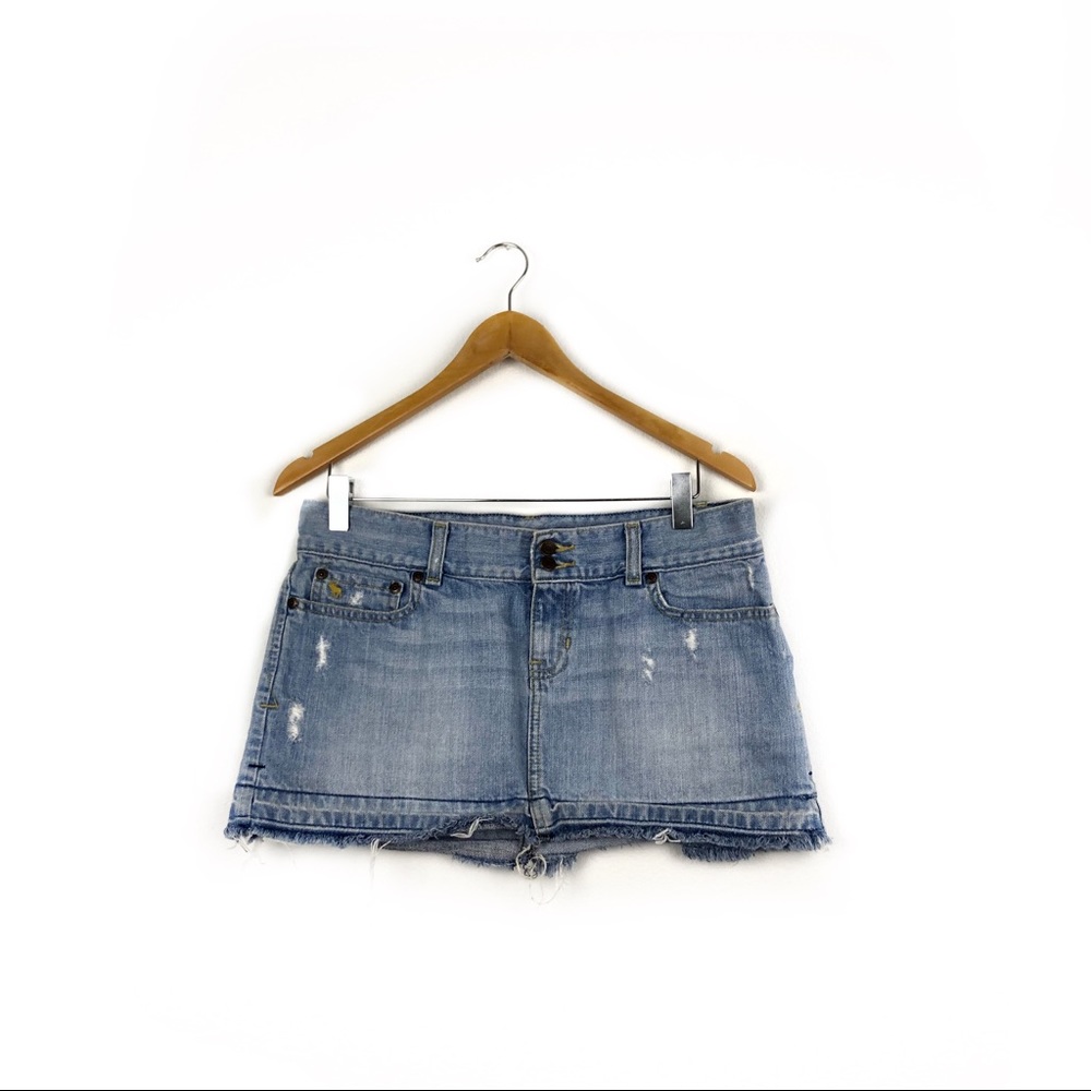 Abercrombie & Fitch Light Denim Mini Skirt - Picture 1 of 7